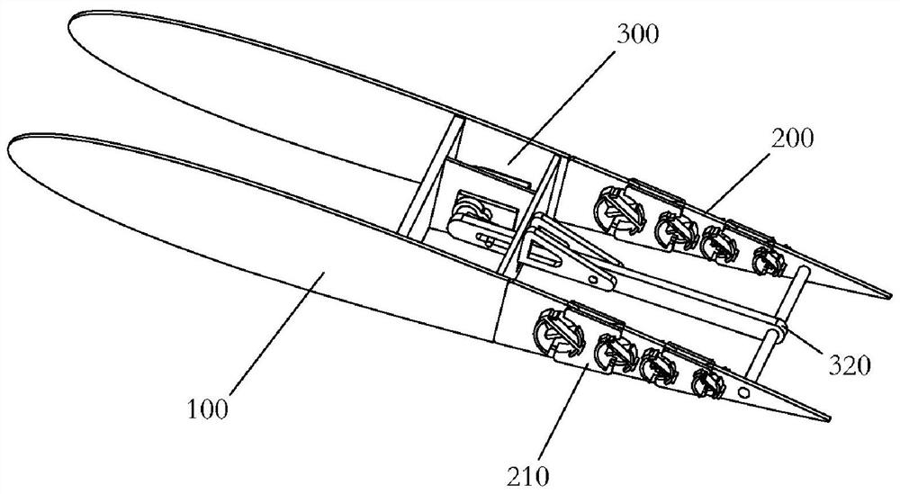 Camber-variable wing trailing edge and wing