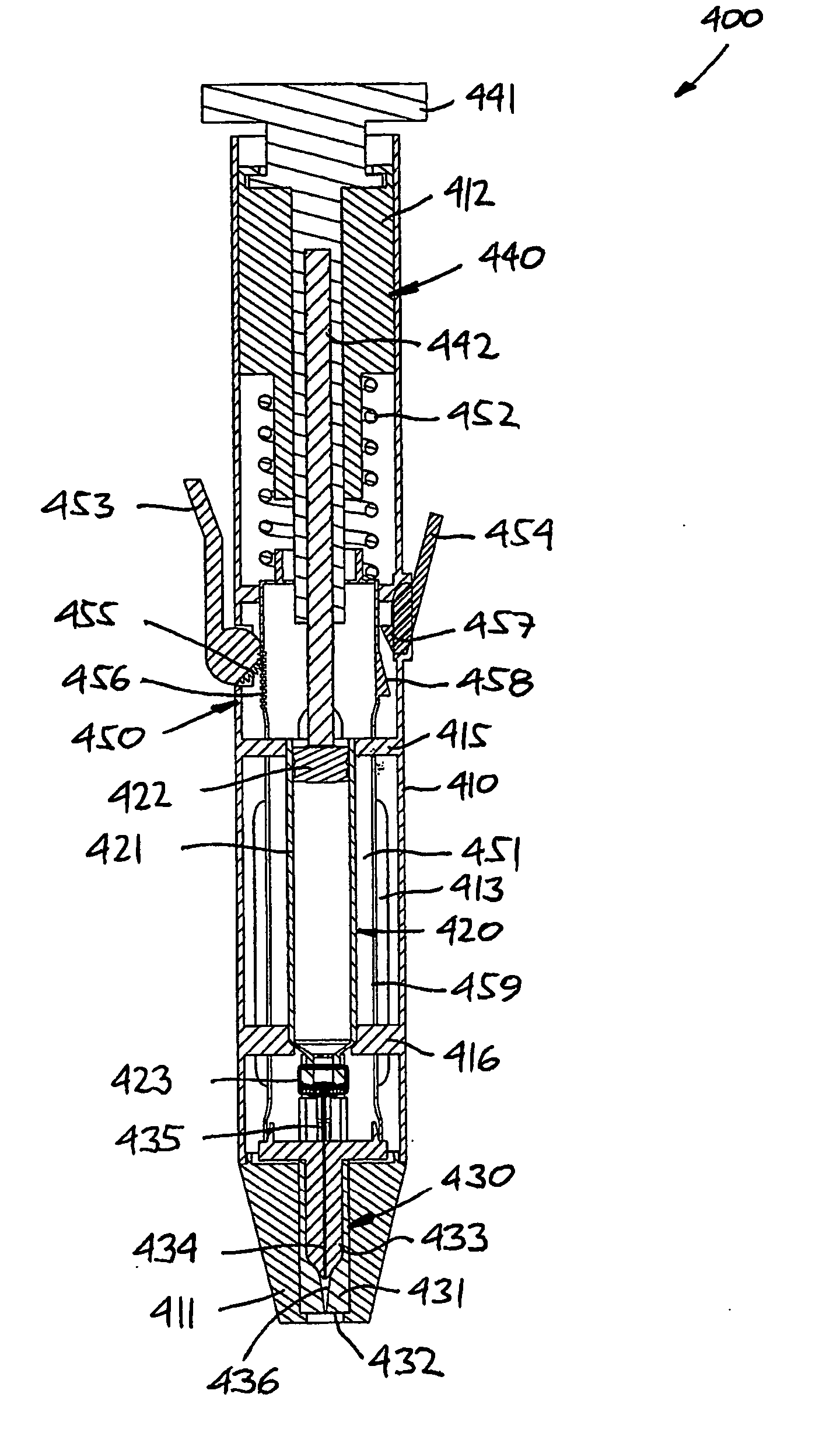 Impulse chamber for jet delivery device