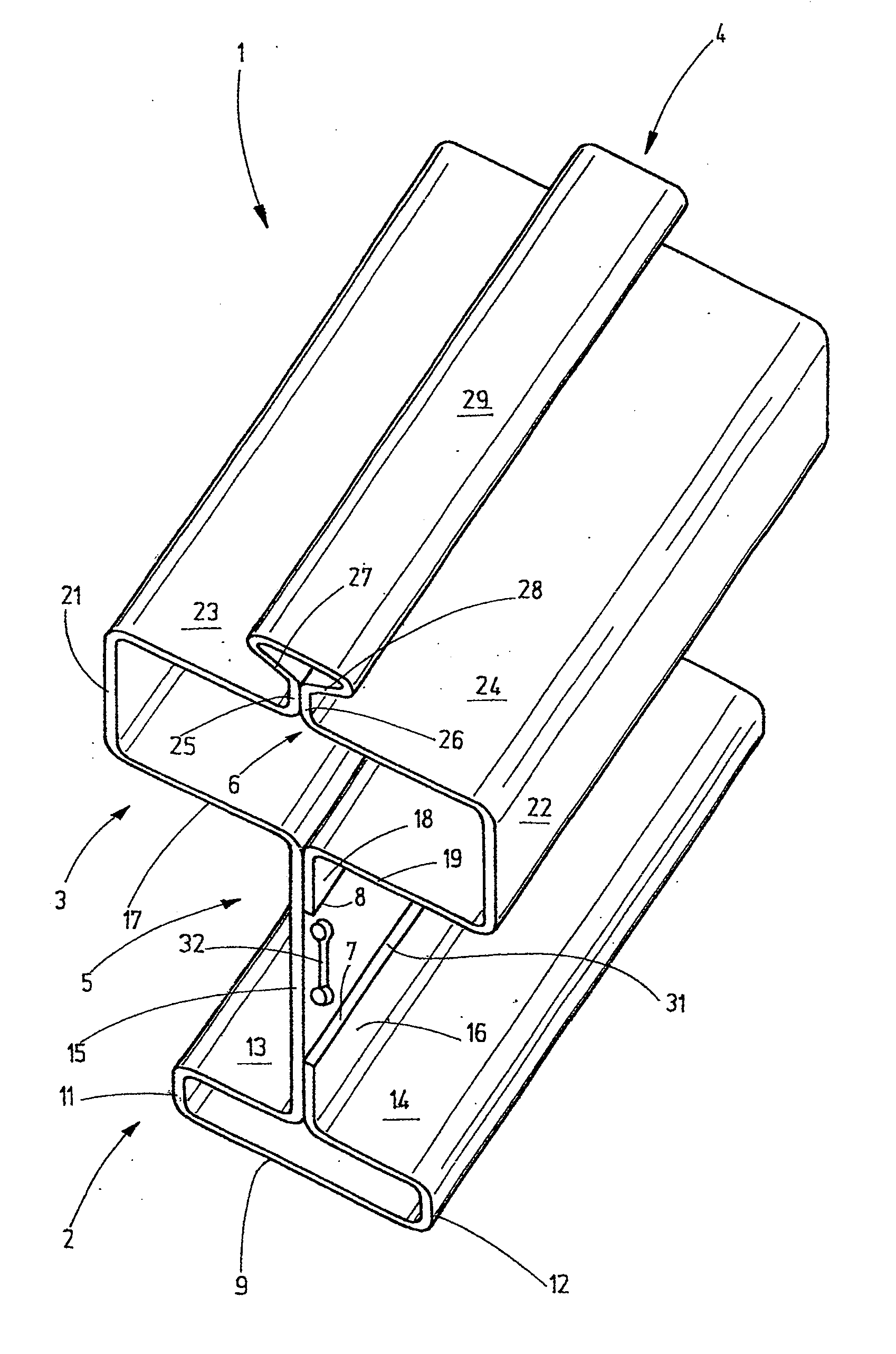 Laser-welded crane rail for suspended crabs