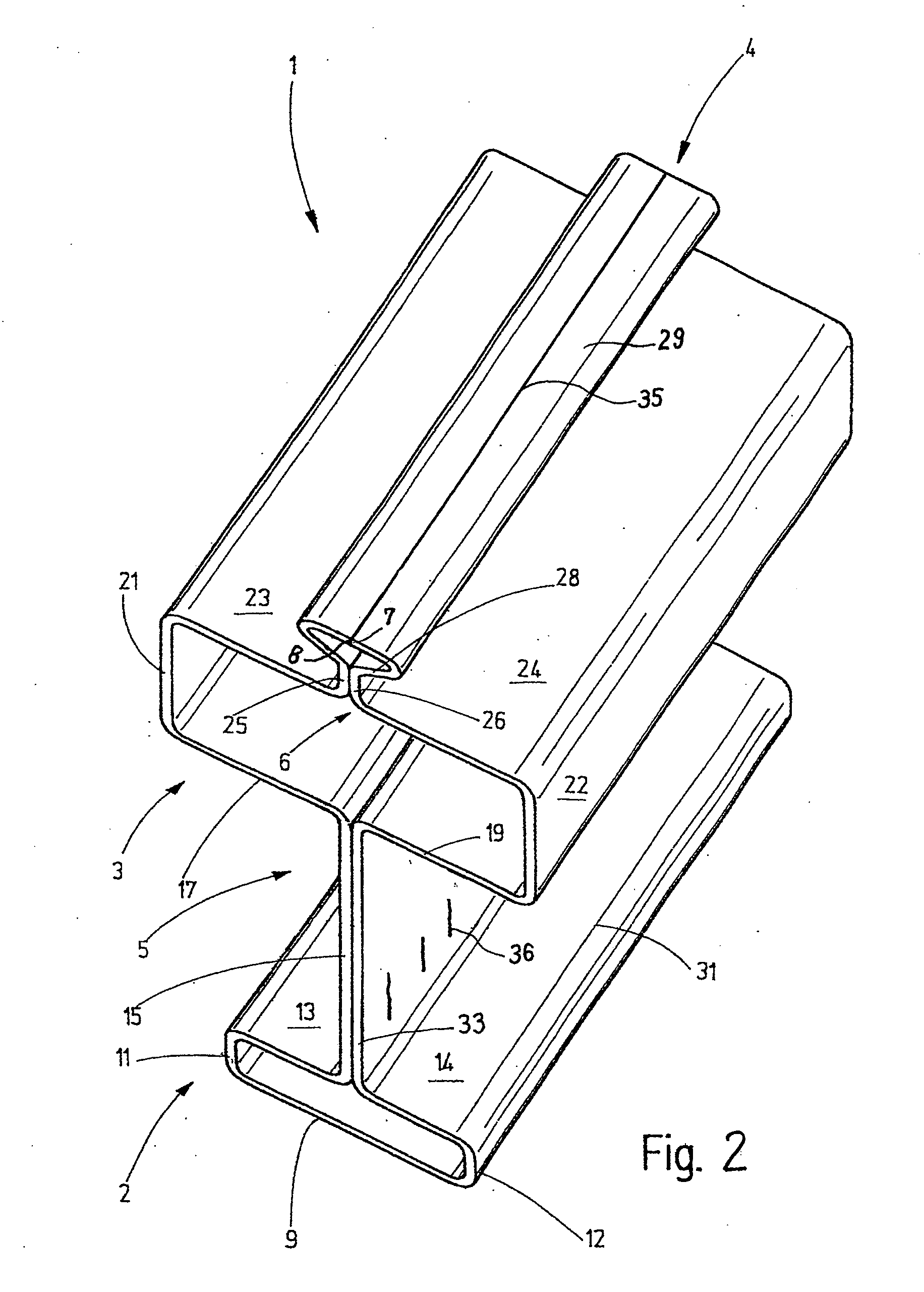 Laser-welded crane rail for suspended crabs