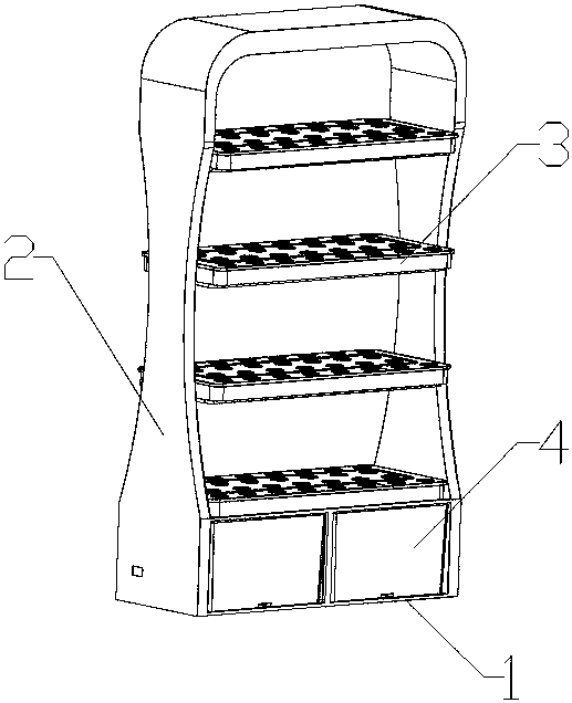 Shared vegetable growing machine