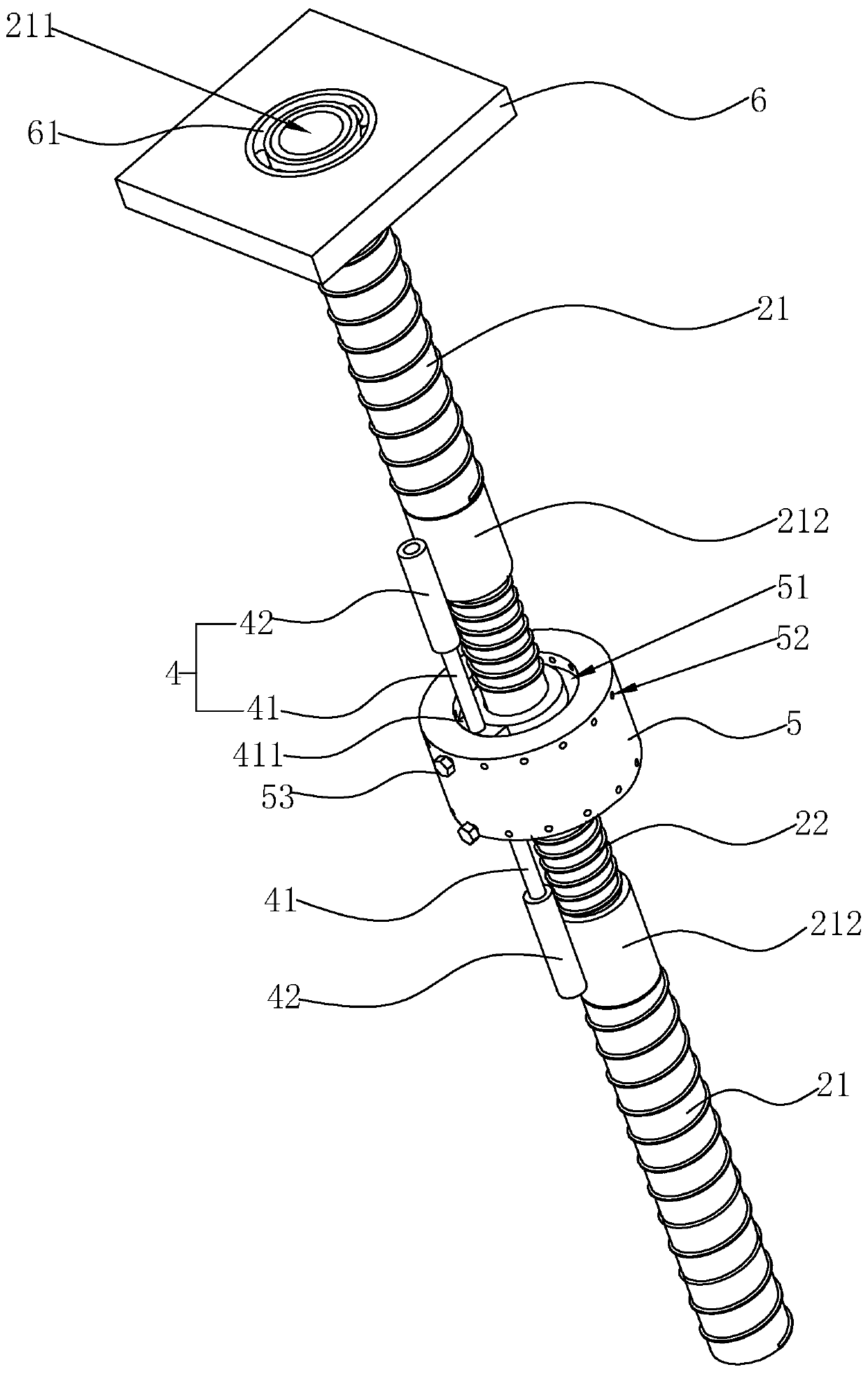 Rebar formwork integrated wall formwork broken bridge cross-pulling connecting rod