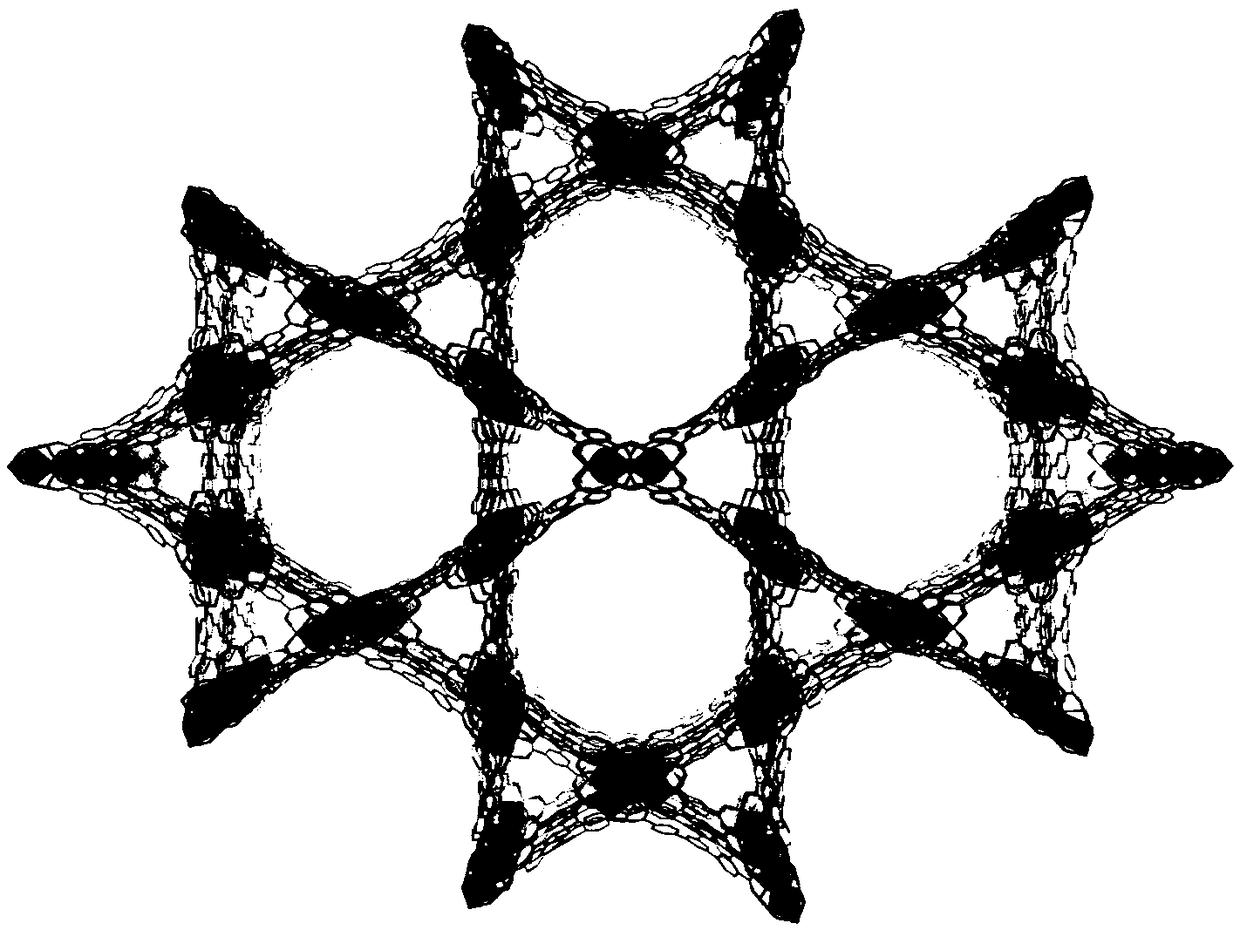 Metal-organic framework material of Zr as well as preparation method and application thereof