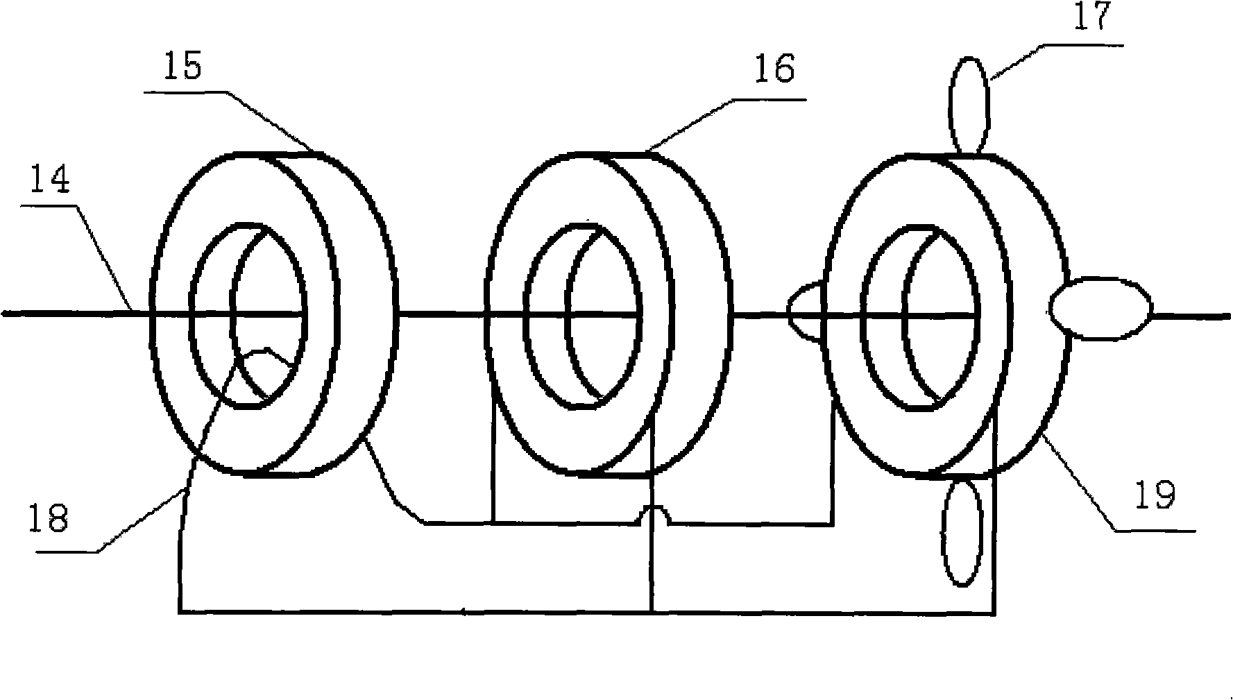 A device for covering surface of melting wires, poles and insulators in transmission line with ice