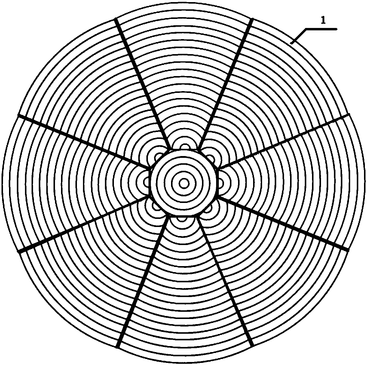 Nine-focal superposition uniform concentrating Fresnel lens applied to concentrated photovoltaic power generation