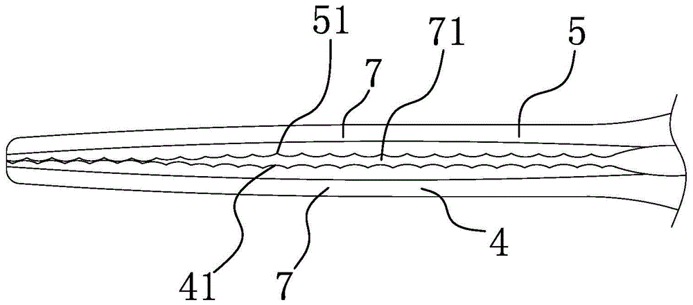 The silk cotton bag clamping mechanism of the inner silk tire stretching device of the silk quilt