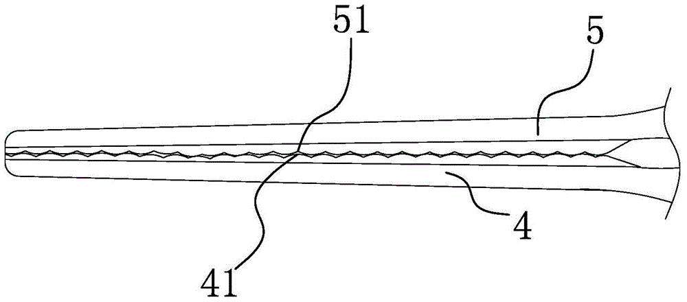 The silk cotton bag clamping mechanism of the inner silk tire stretching device of the silk quilt