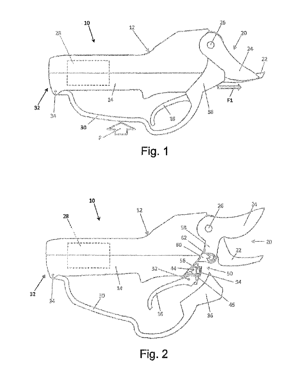 Motorized cutting tool with guard