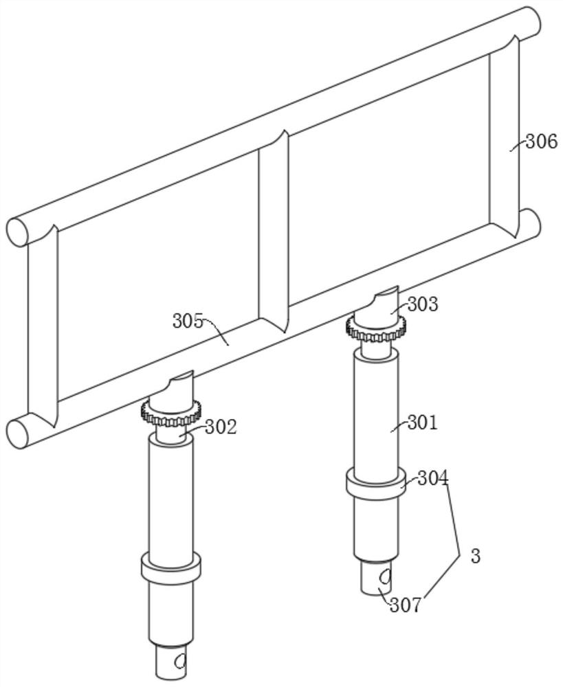 A kind of rail small flatbed car with multifunctional hand-holding, pushing and releasing the brake