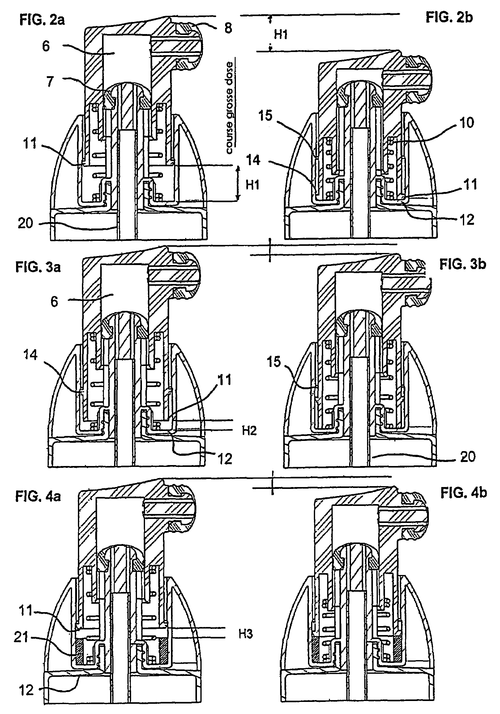 Manually-actuated metering pump