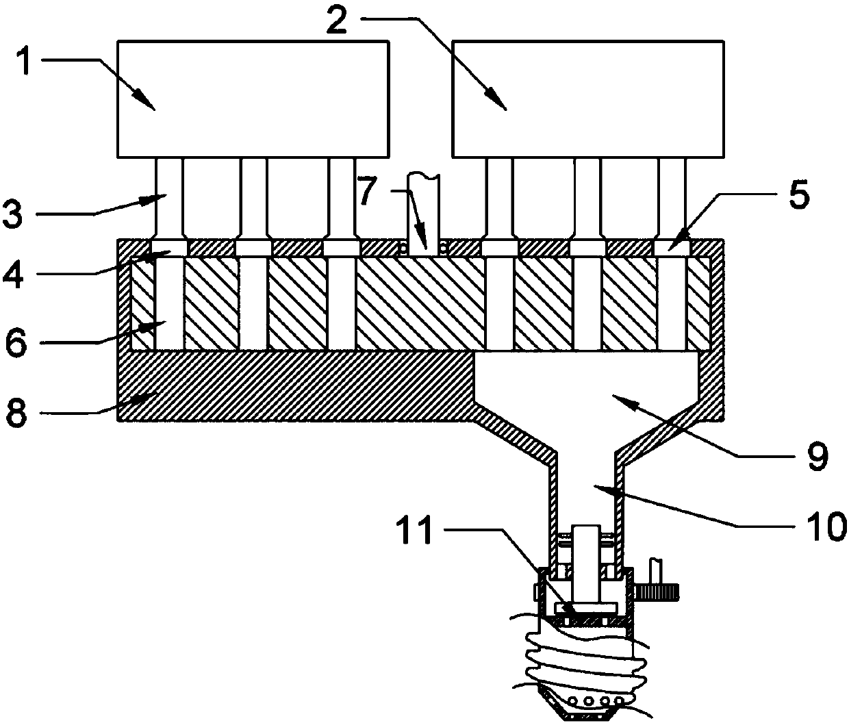 Fertilization device for red-pulp kiwi fruits