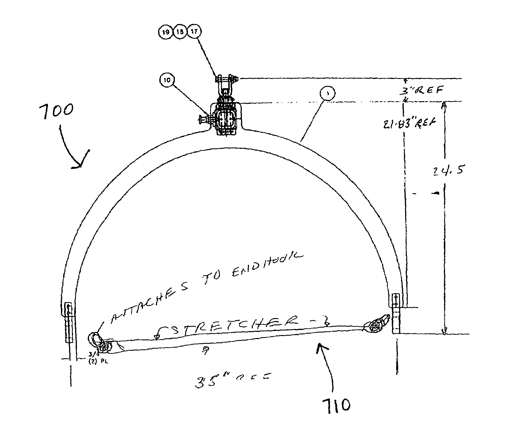 Stretcher supporter for a storable patient lift and transfer device and method for doing the same