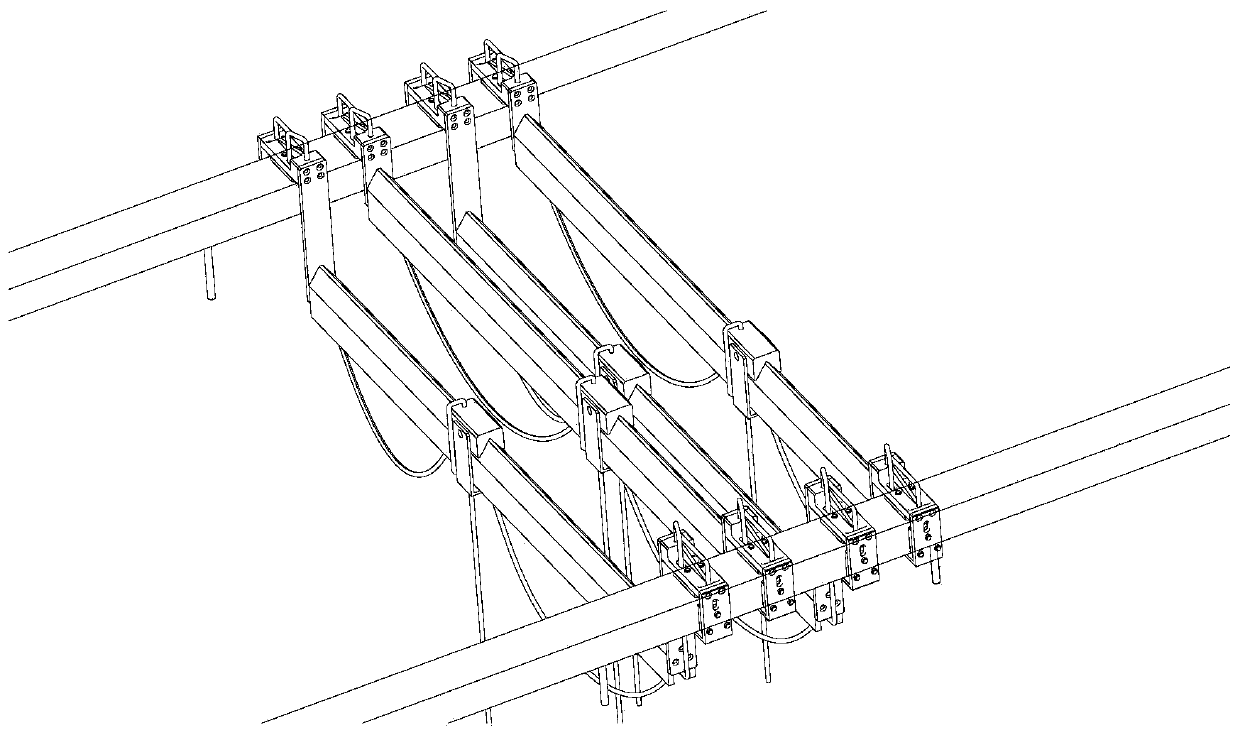 Air floatation hanging type gravity unloading device for space deployable mechanism