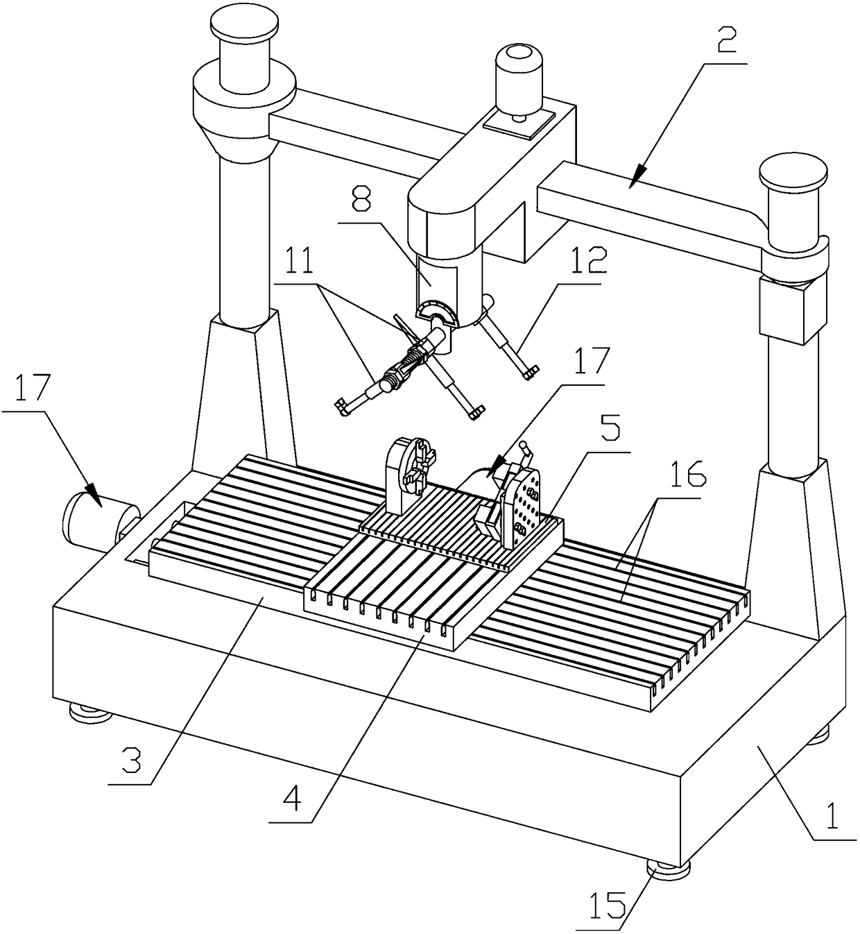 Full-automatic welding tool capable of achieving flat welding and vertical welding simultaneously