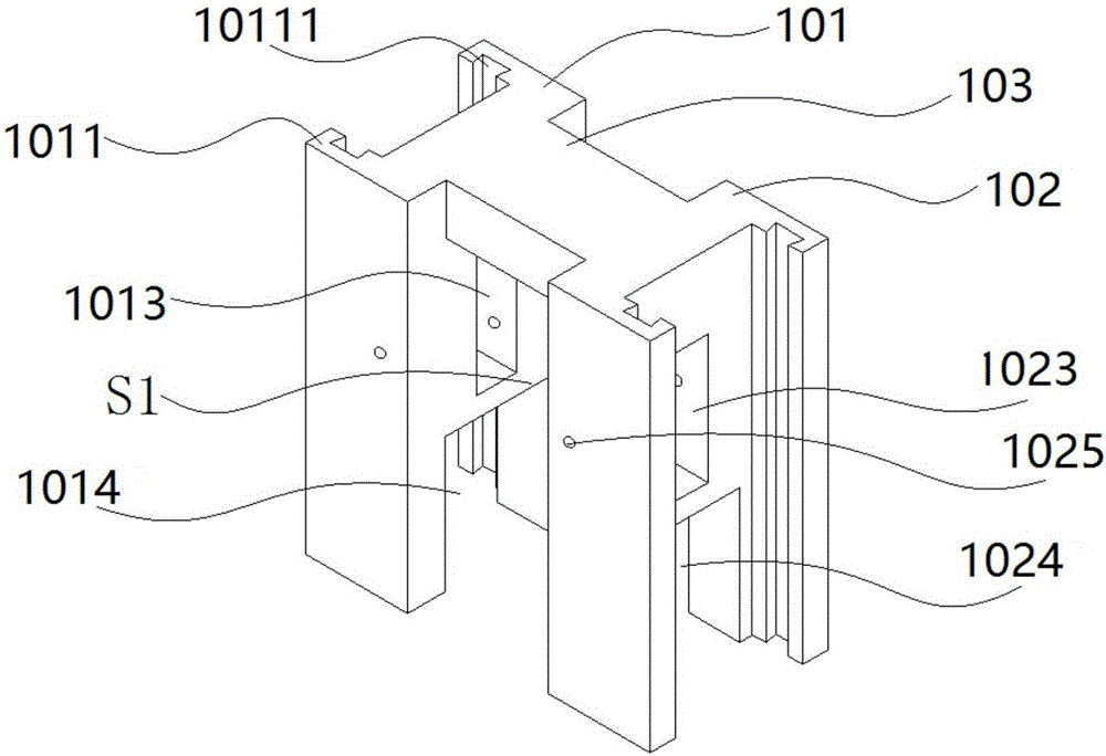 Rock-like material tension-shear and biaxial tension-compression testing device and use method thereof