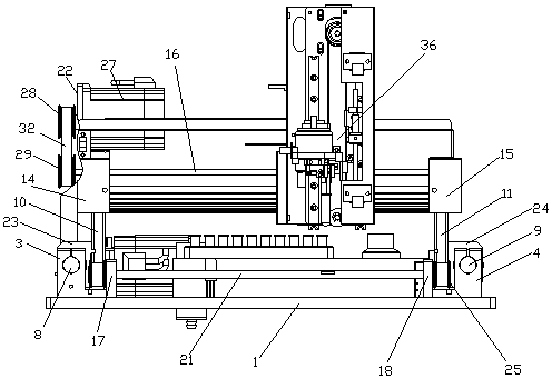 Reagent cup clamping and reagent sucking and mixing synchronization device