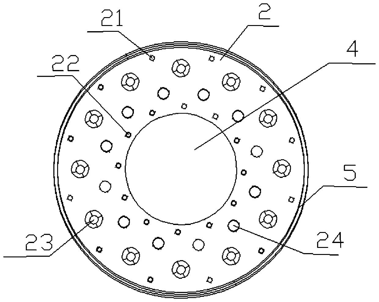 Double-layer extrusion type anchor plate for prestressed steel pipe cast-in-place pile and connection structure