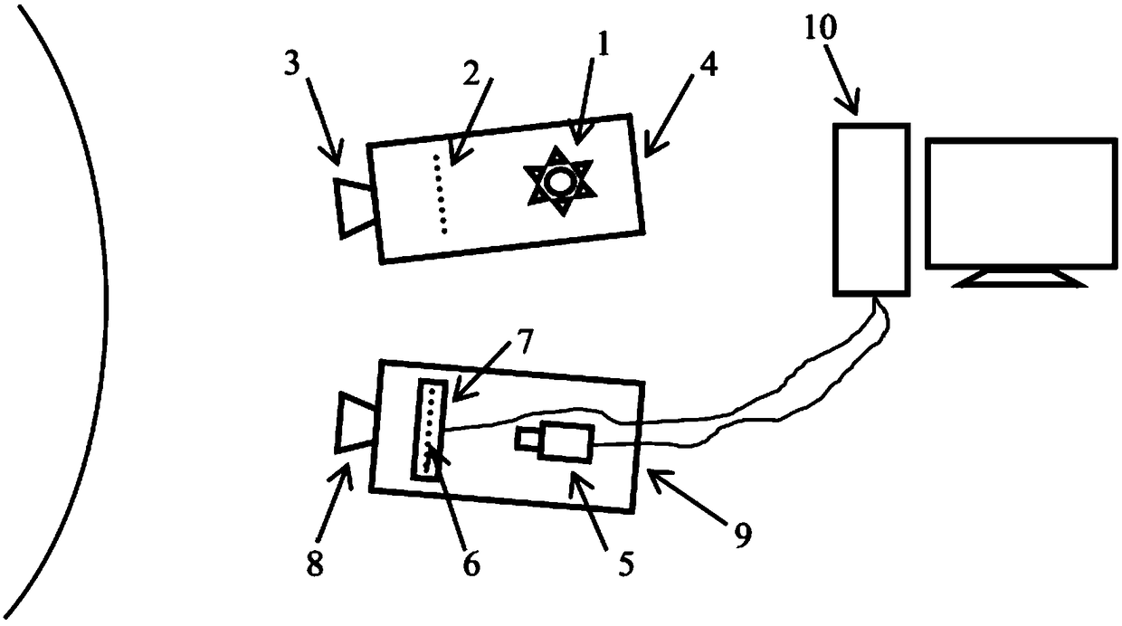 Out-of-plane displacement measurement system and method based on projected moiré method