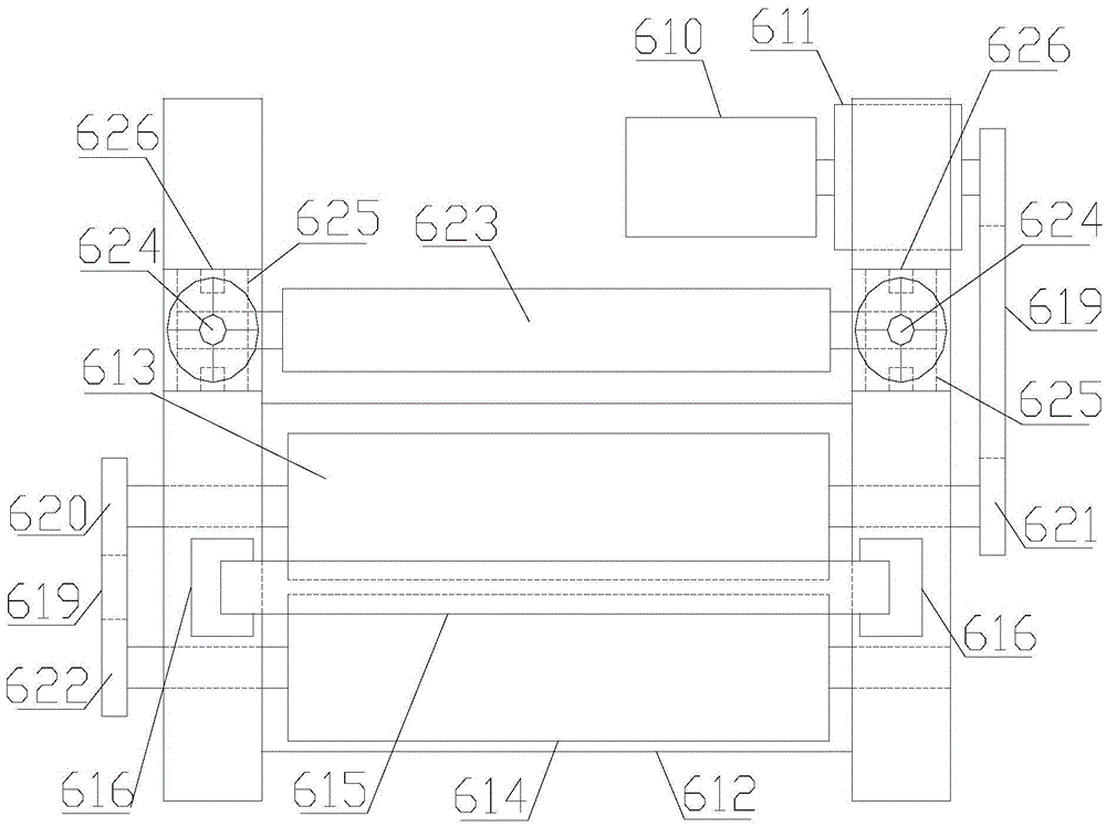 An improved roll-forming device for a non-woven fabric dyeing production line