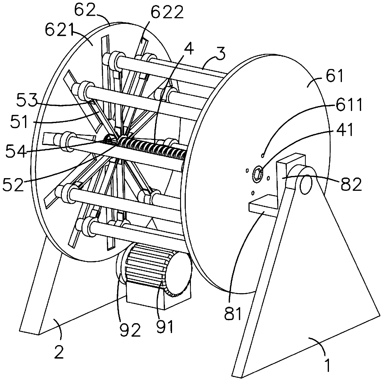 Winding device for cables