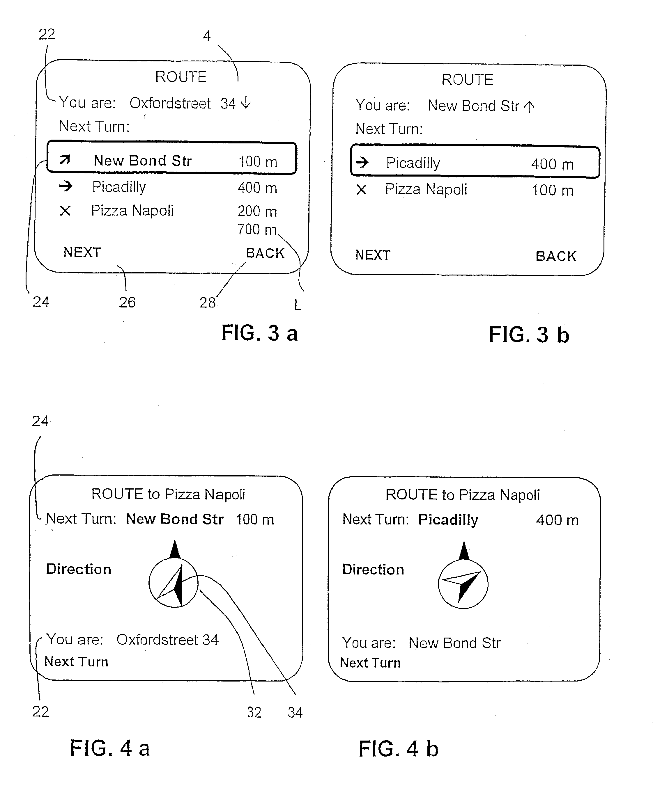 Method and mobile station for route guidance