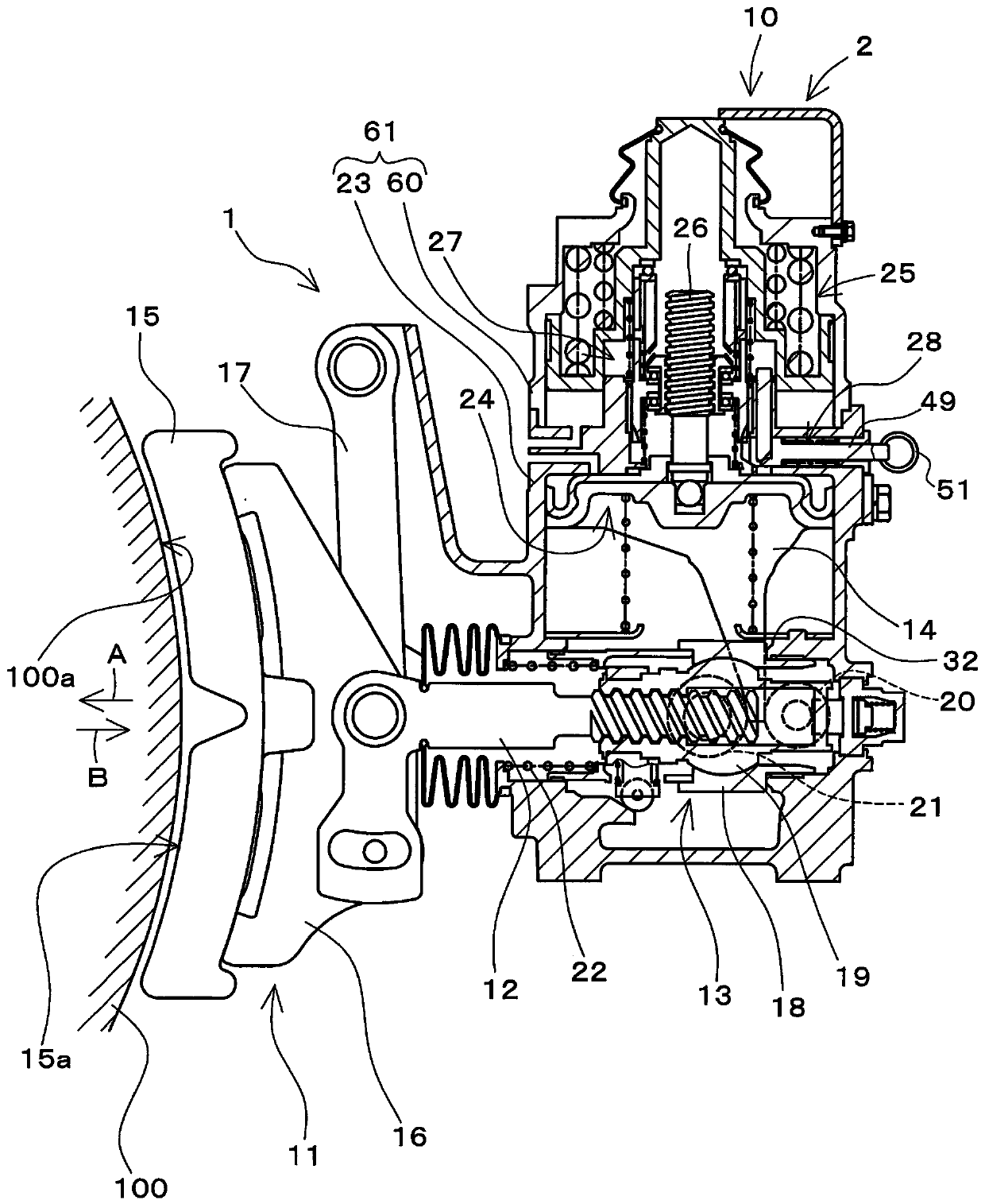 Braking device for vehicle