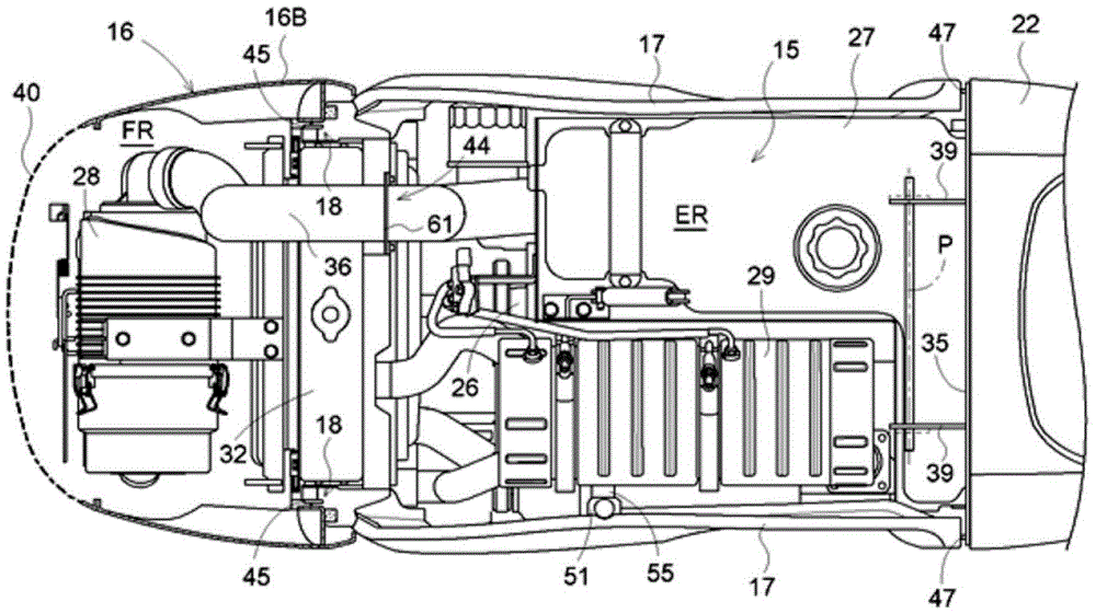 Cover Installation Structure Of Working Vehicle And Air Exhausting Device Of The Working Vehicle