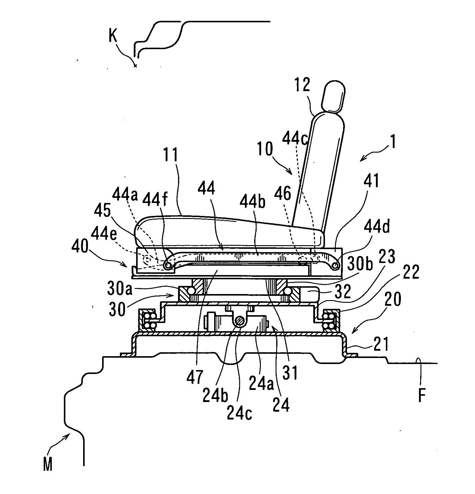 Seat moving device for vehicle