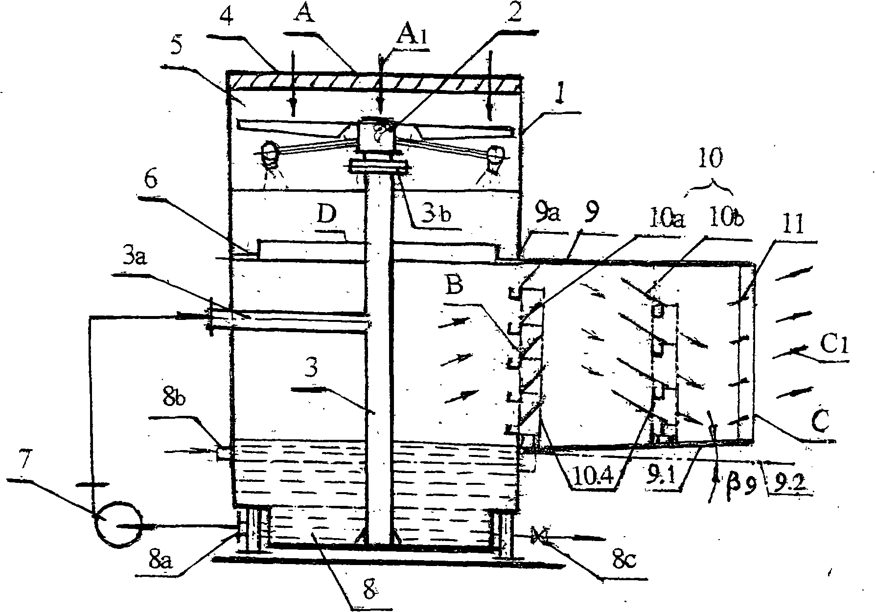 Jetting flow blower fan