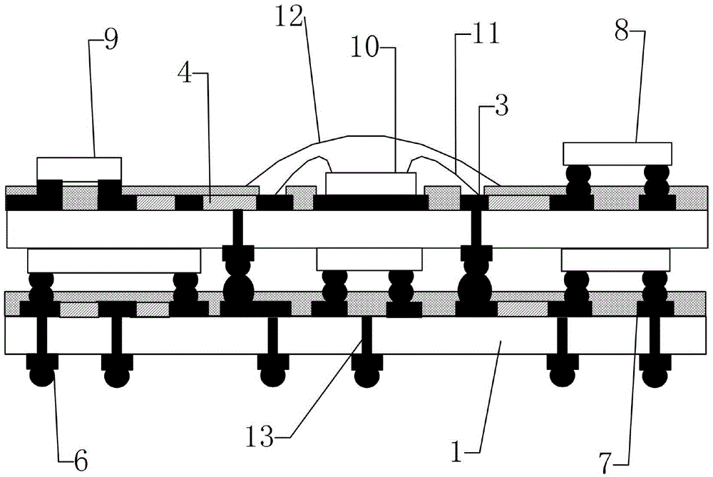 Integration method of high-density thick-film hybrid integrated circuit without lead ball