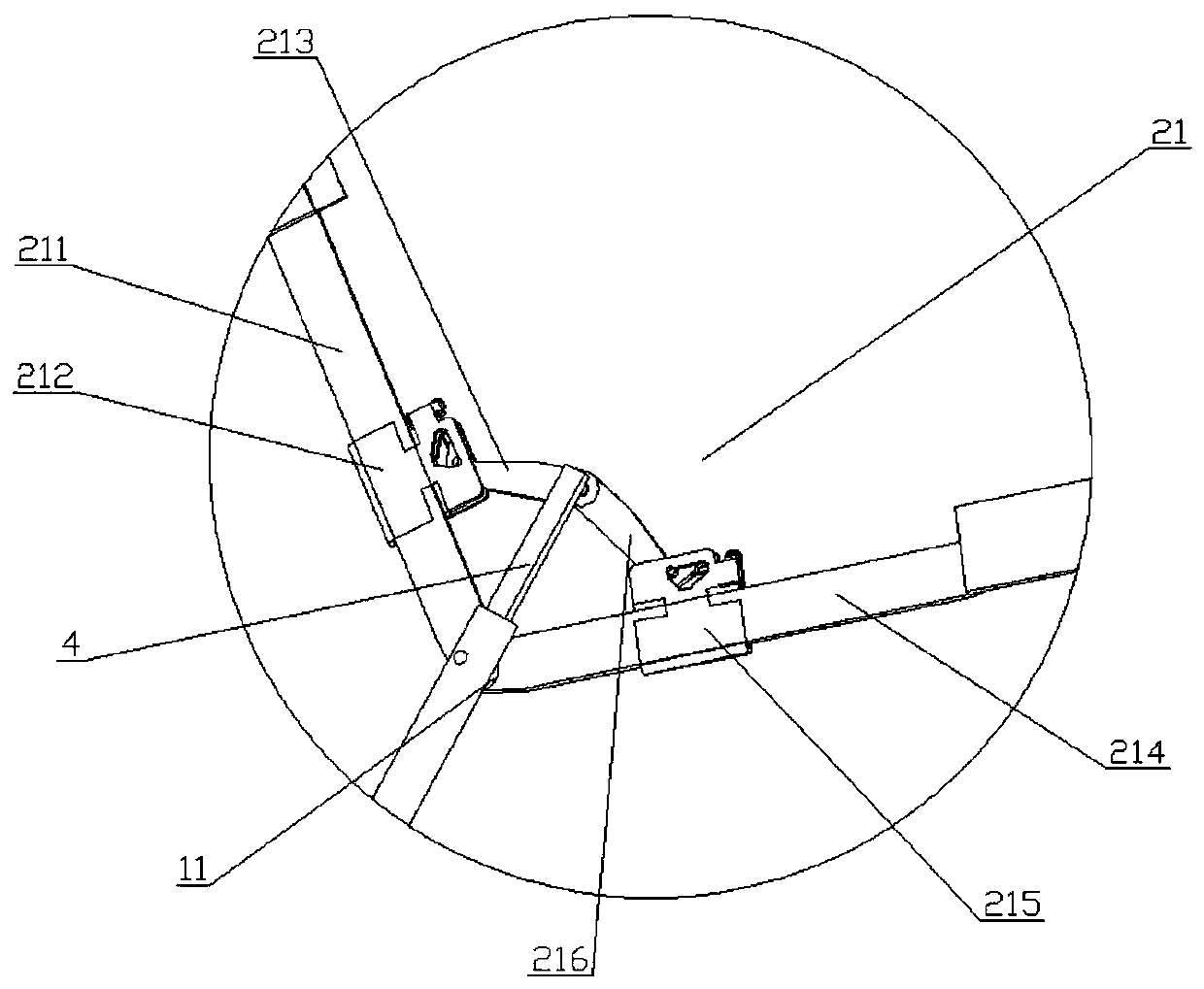 Bird nest removing device on power transmission frame