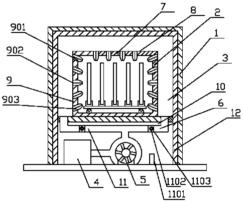 Panel drying device for wood industry