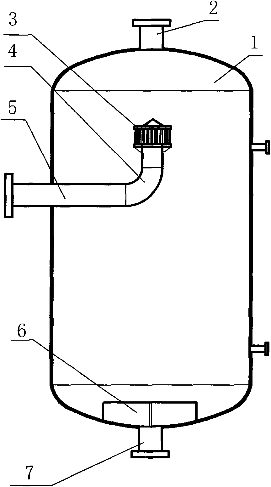 Oxidizing solution separator provided with gas-liquid separating spray nozzle