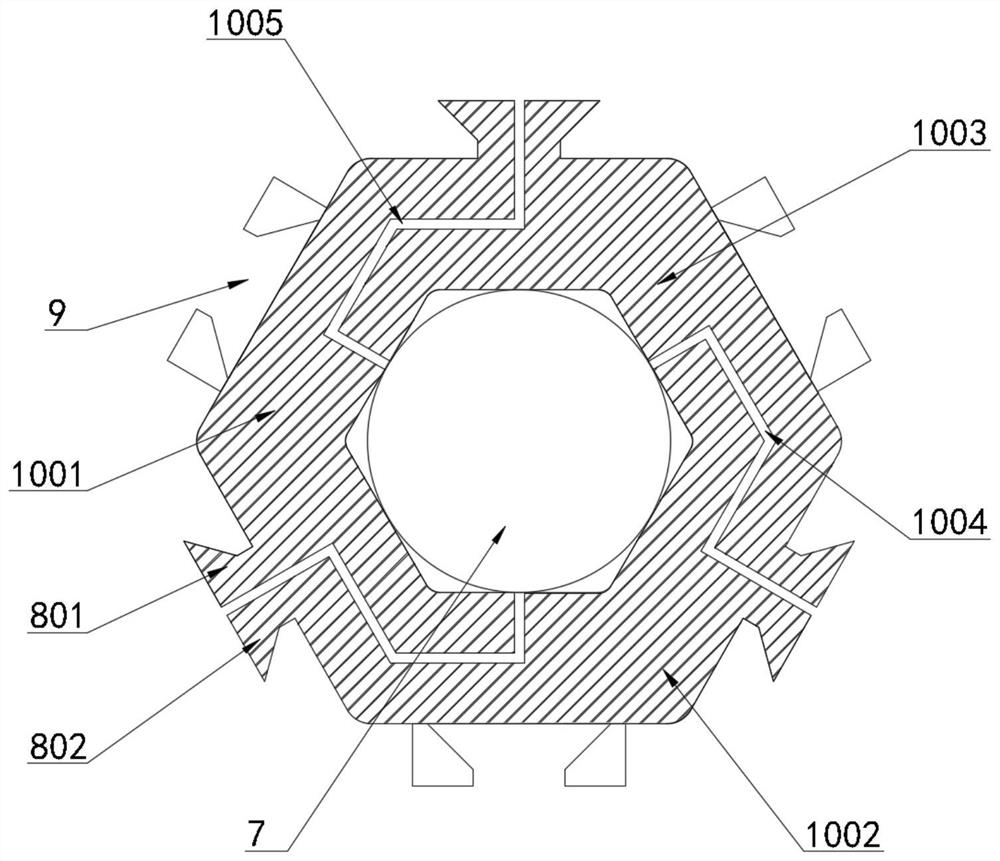 A cooling connection device at the joint of a large-capacity optical fiber cable