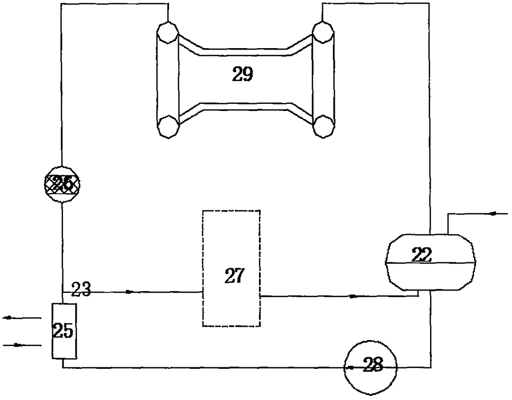 Membrane purification and alkalization control processing device for generator internal cooling water