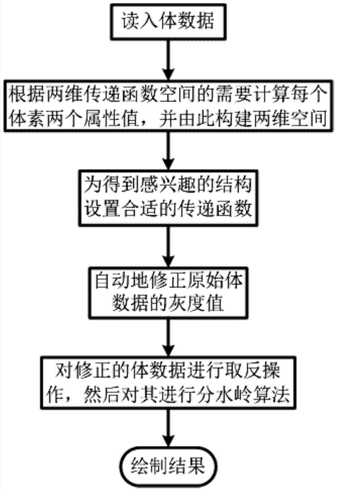 Volume Rendering Method for Automatic Identification of Overlapping Structures Based on Two-Dimensional Transfer Function