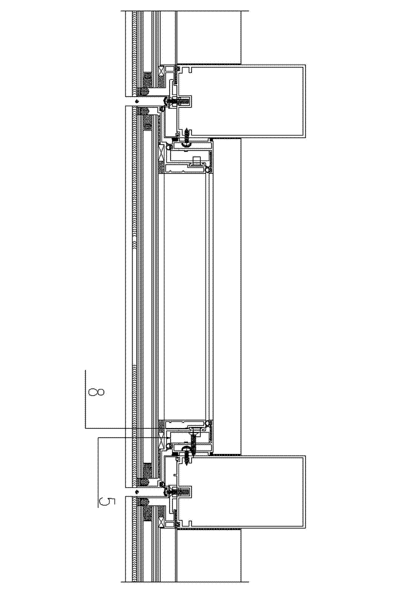 Strengthened pivoted window of curtain wall