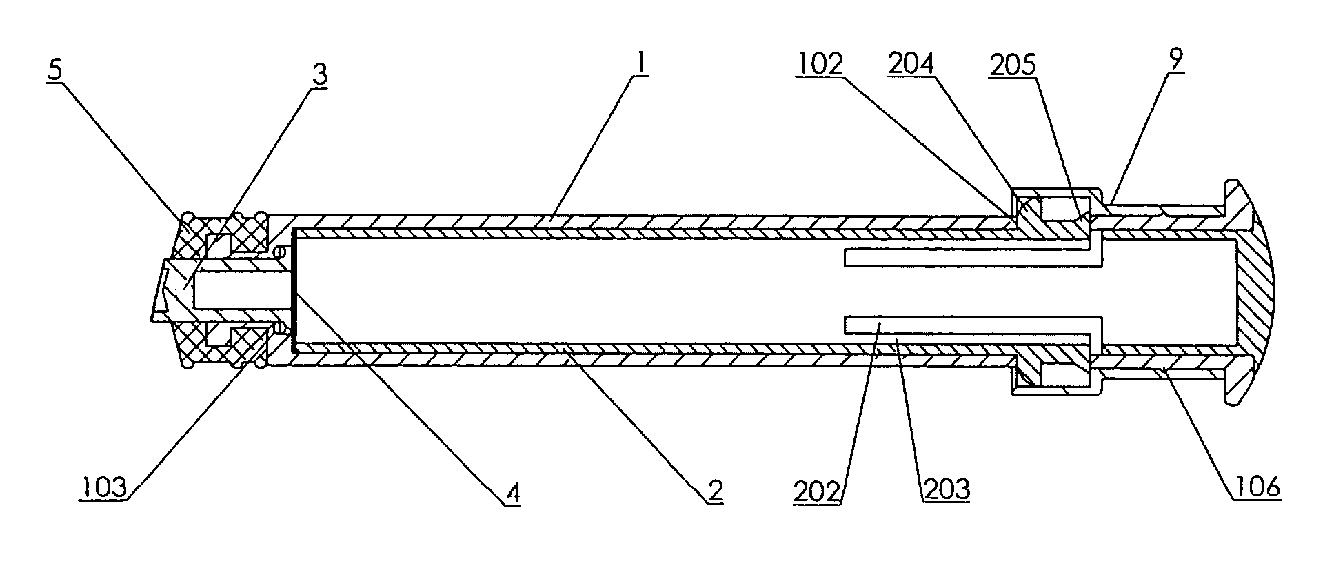 Cylindrical pushrod for needle-retracting safety injector and the needle-retraction controllable safety injector