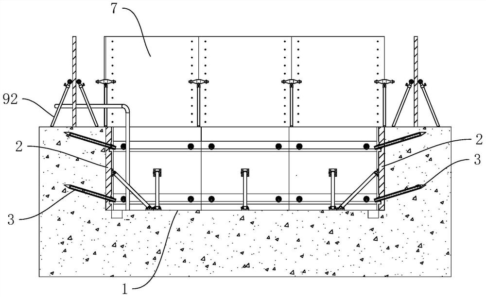 Foundation pit structure and construction process