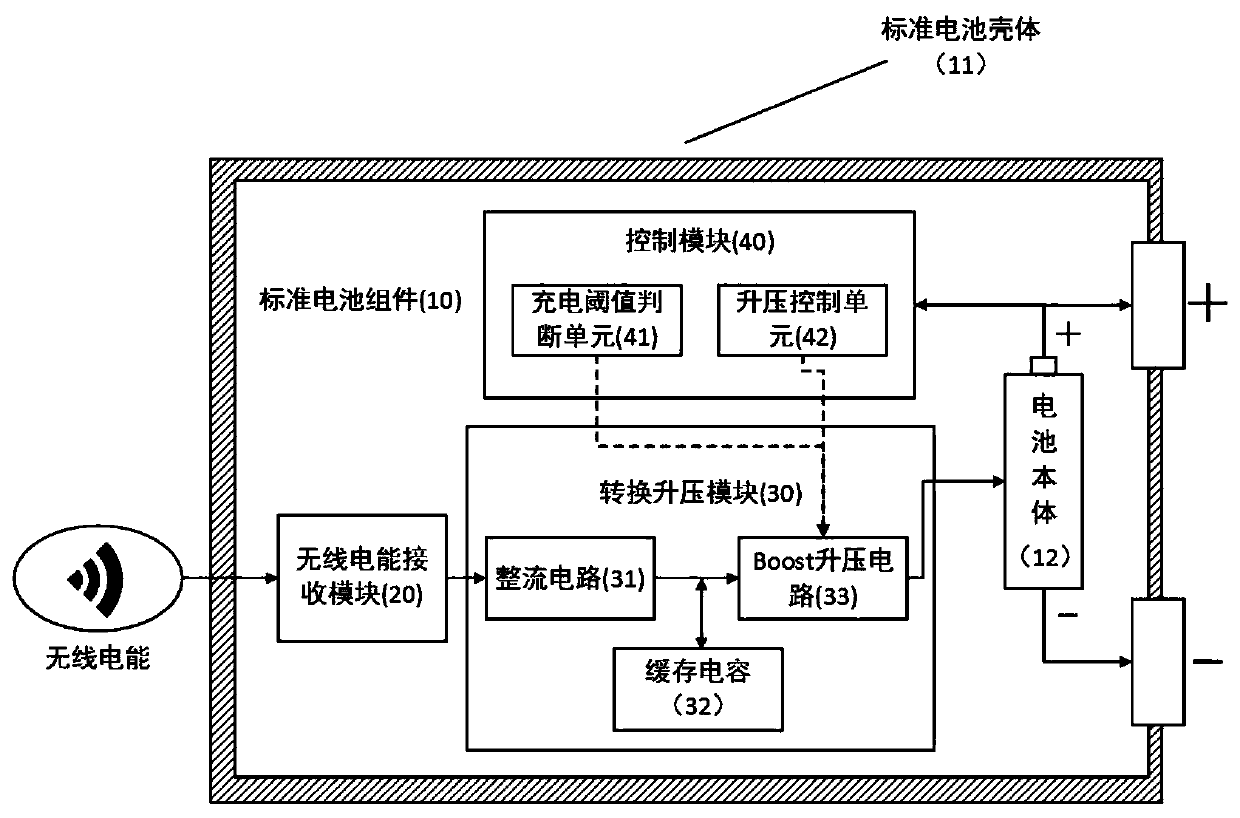 Wireless rechargeable battery