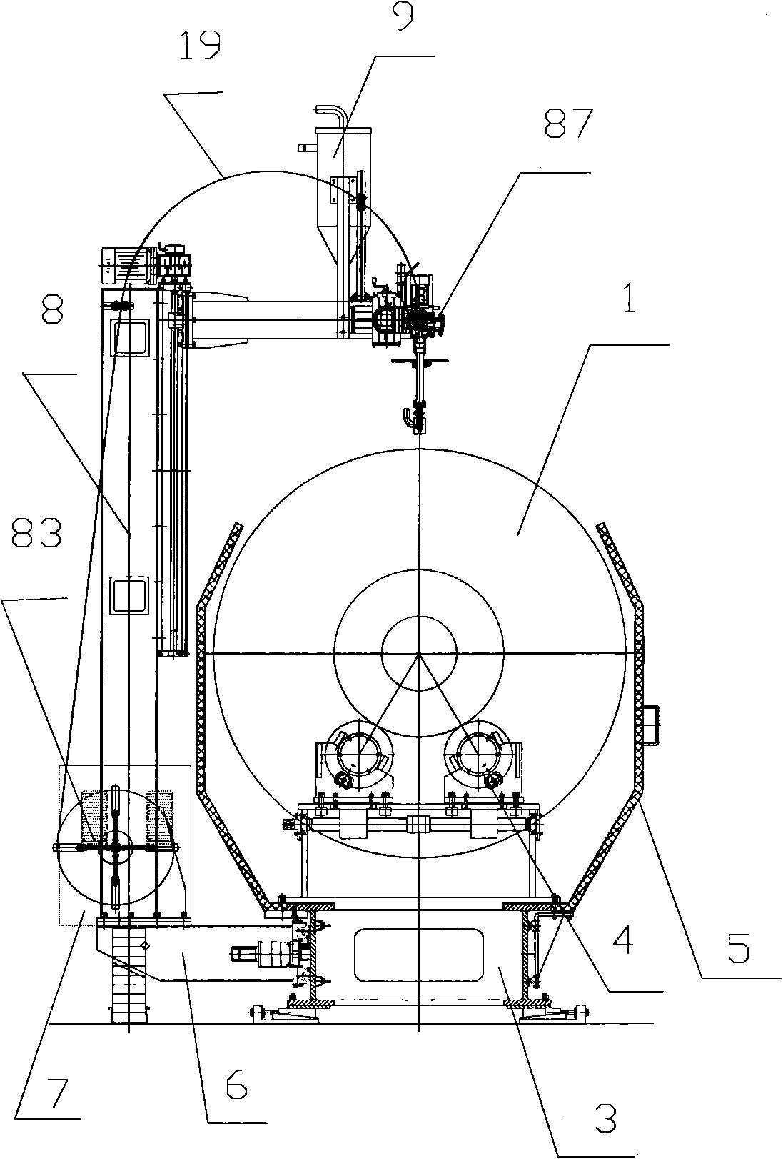 Special build-up welding machine applied to heavy binding roller or squeeze roller