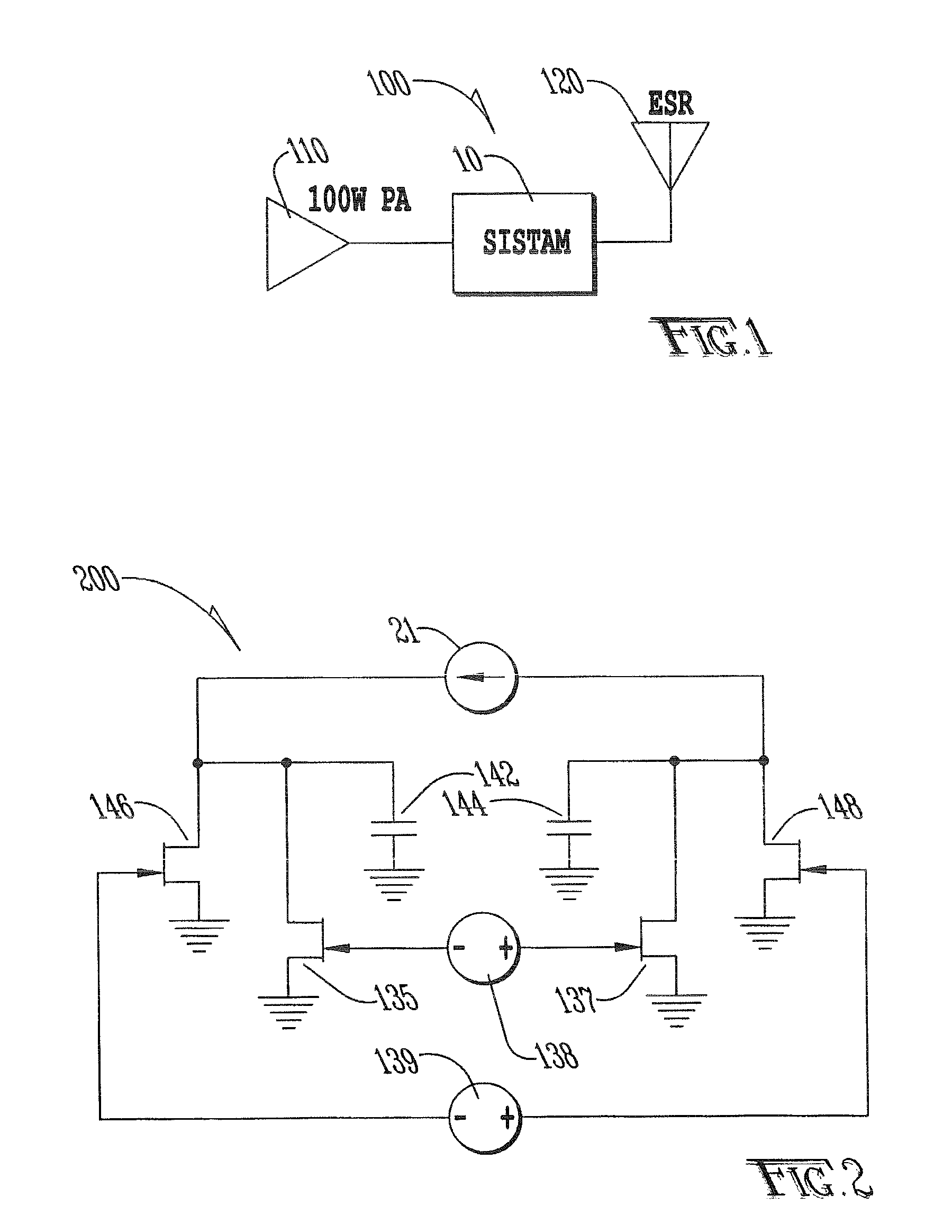 Switched impedance synthesis transmit antenna matching system for electrically small antenna radiators