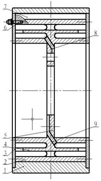 Circulating water internal cold friction drum for brake device