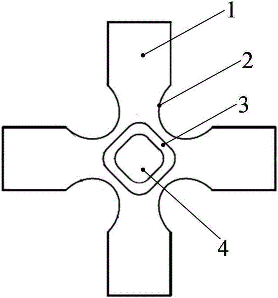 Method for testing biaxial stretching performance of composite material laminate