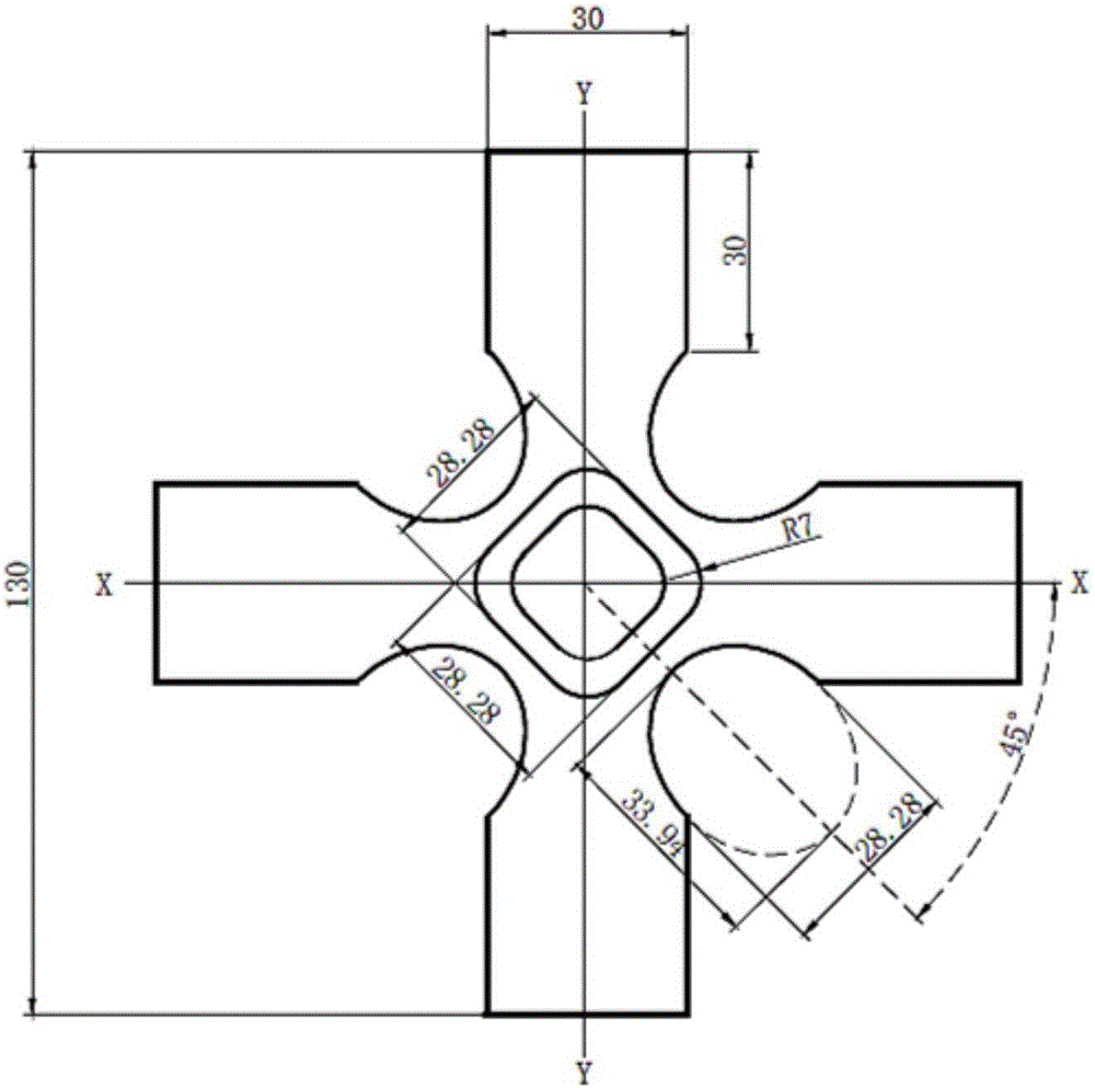 Method for testing biaxial stretching performance of composite material laminate