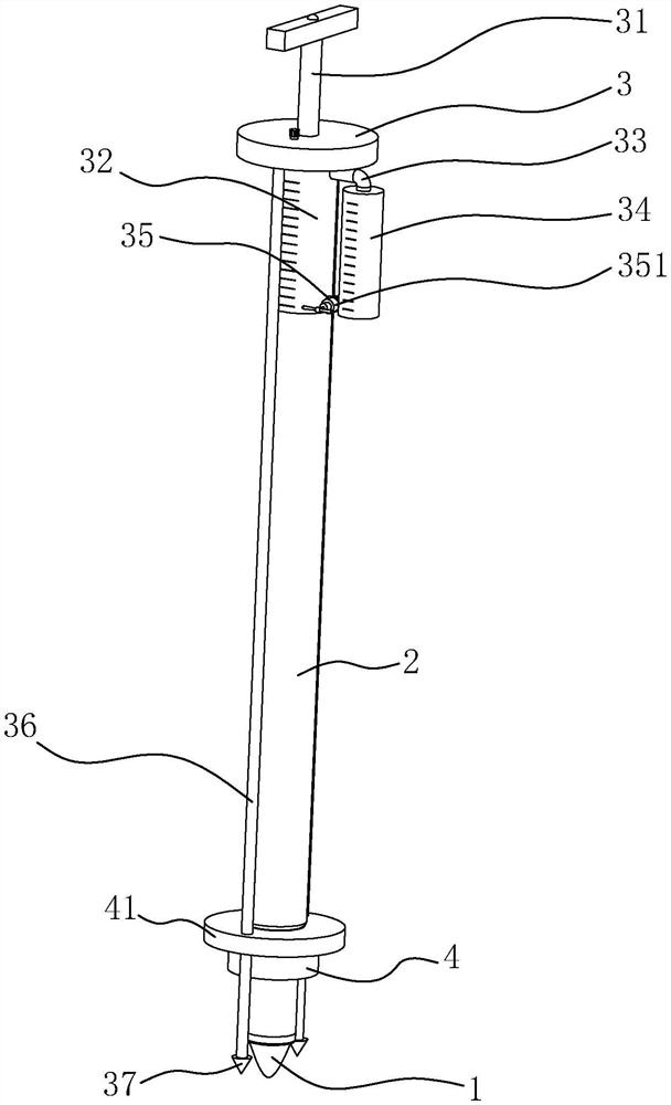 A detection device for the thickness of foundation engineering construction sediment