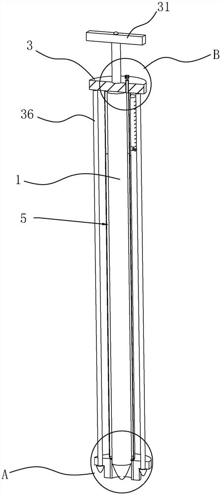 A detection device for the thickness of foundation engineering construction sediment