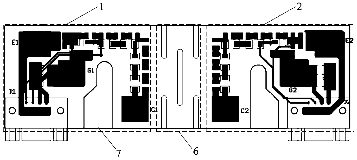 Gate absorption suppression and short-circuit protection circuit for double-tube IGBT