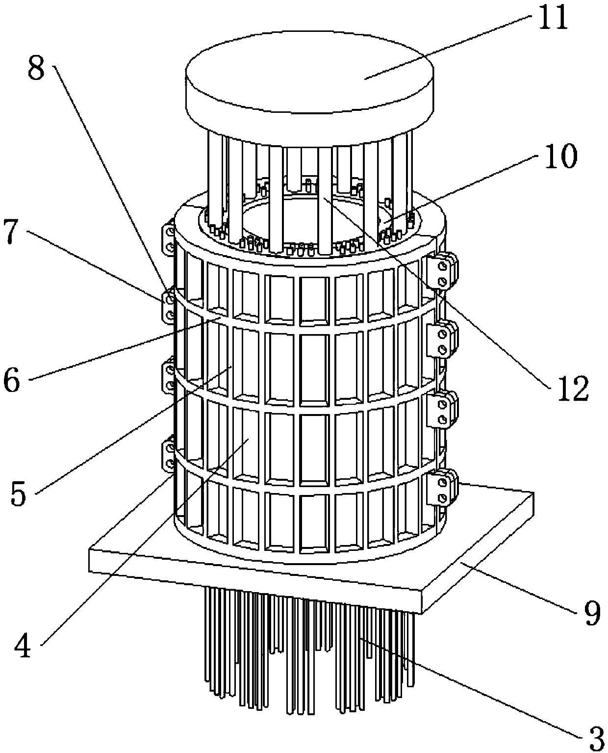 Honeycombed cement pipe and manufacturing process thereof