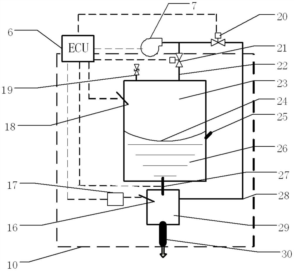 Tail gas purification device for tunnel construction machinery